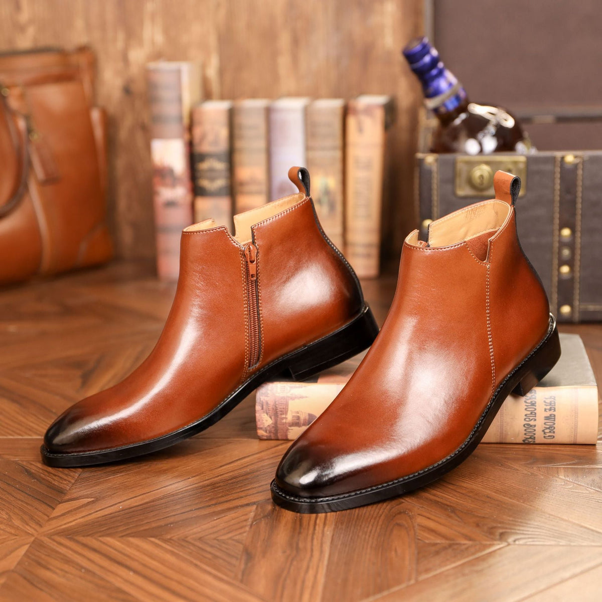 Men's British Style Casual Side Zipper Martin Boots