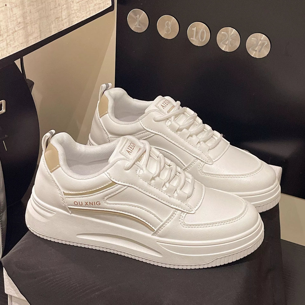 Classic Lace-Up Platform Sneakers