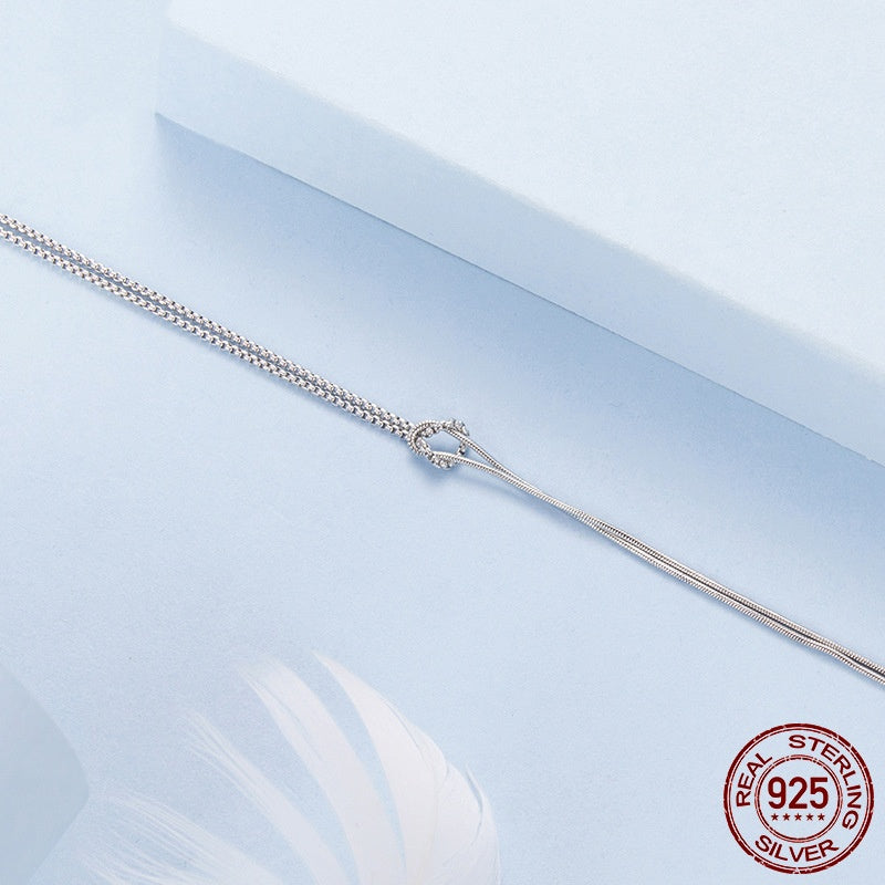 S925 Sterling Silver Shuttle Bracelet
