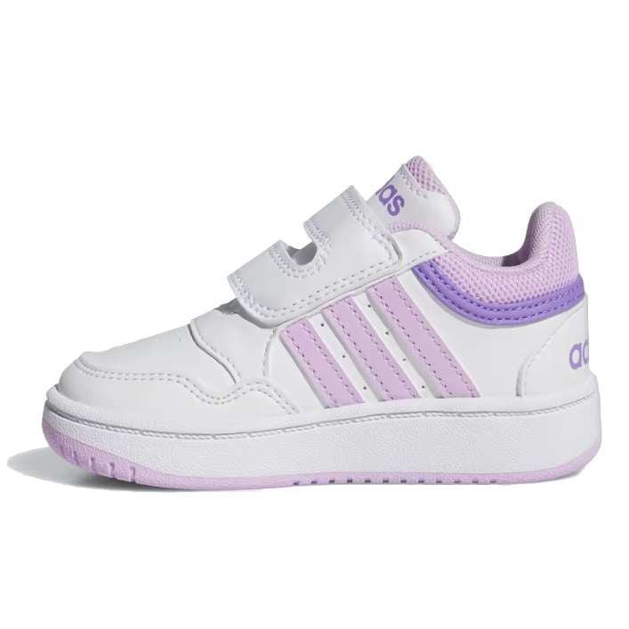 Zapatillas adidas Hoops 3.0 CF para bebé - Cloud White / Bliss Lilac / Violet Fusion