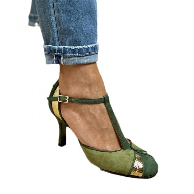 Women's Stiletto Heel Round-Toe Wedges