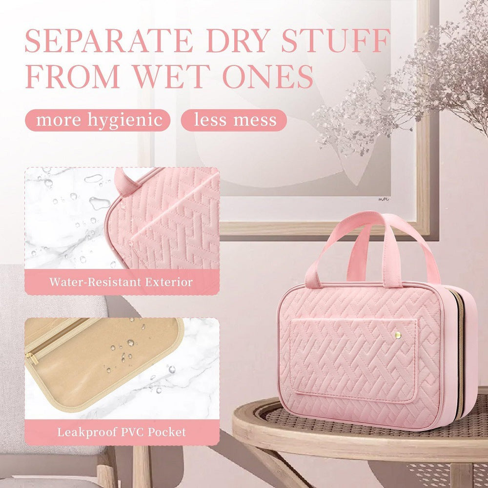 Women's Travel Toiletry Bag with Hanging Hook