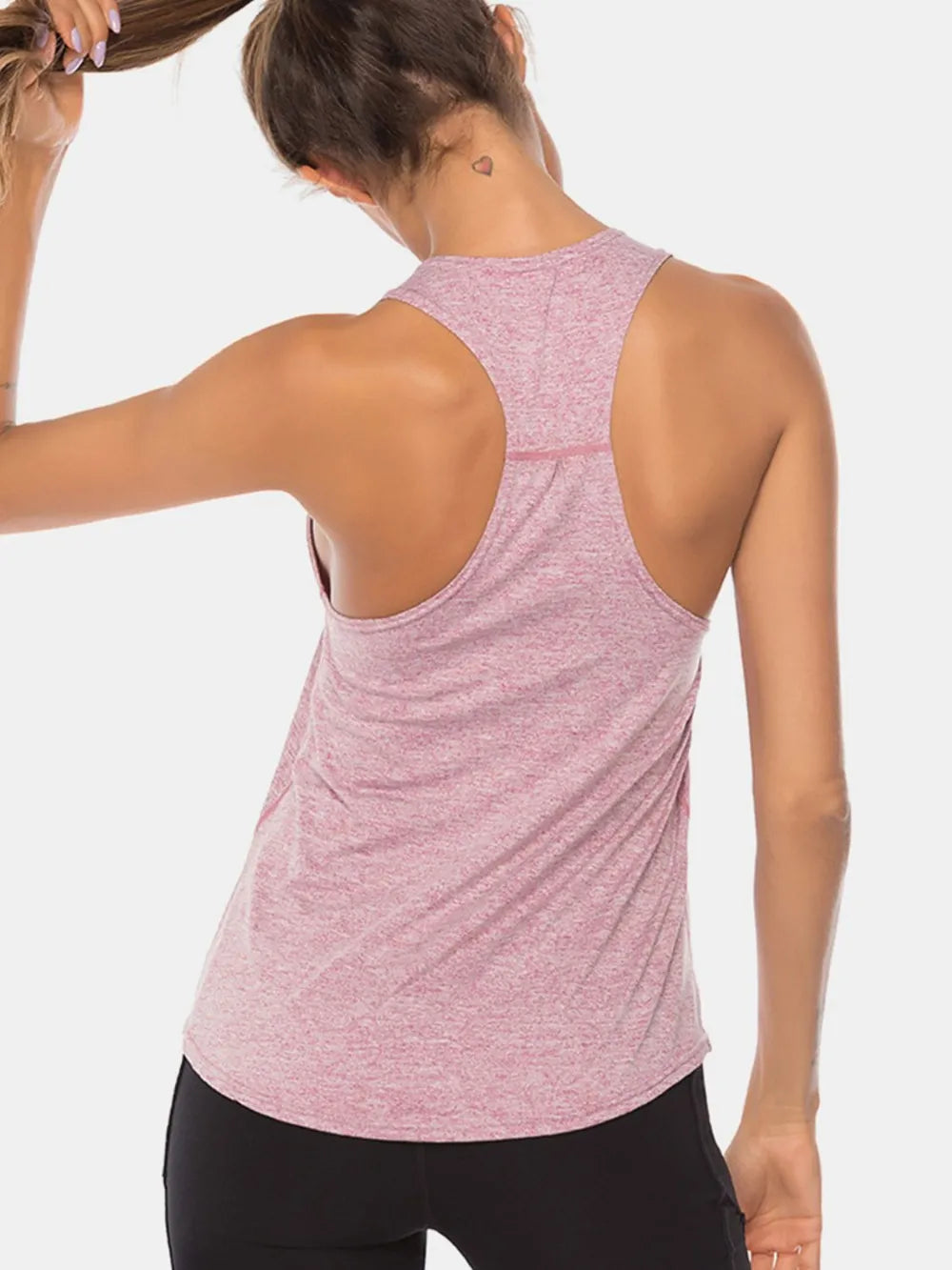 Camiseta sin mangas deportiva de tirantes anchos y cuello redondo de talla grande