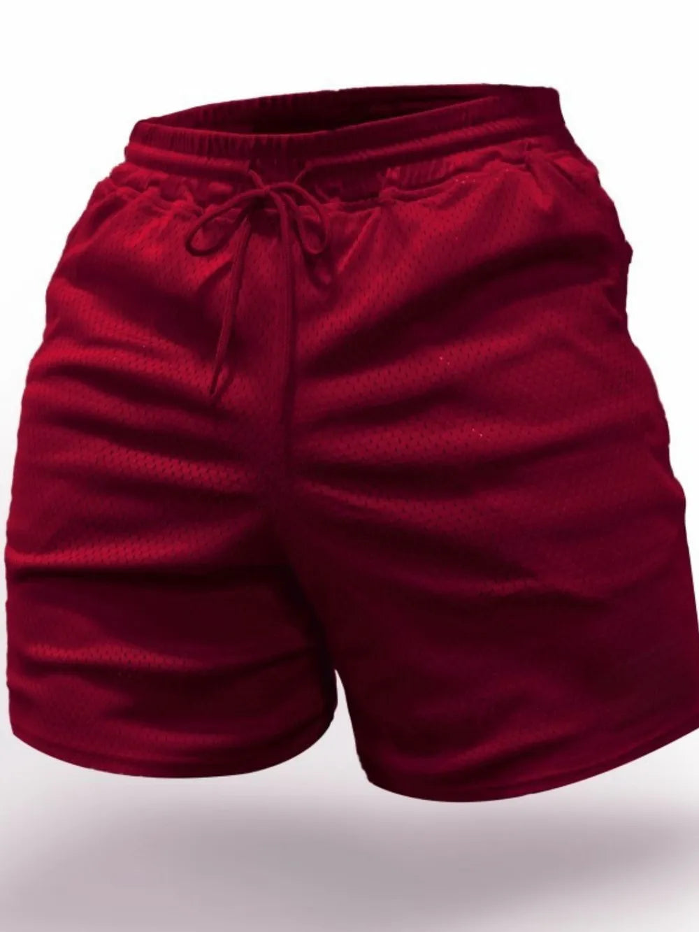 Pantalones cortos transpirables de talla grande para hombre con cordón