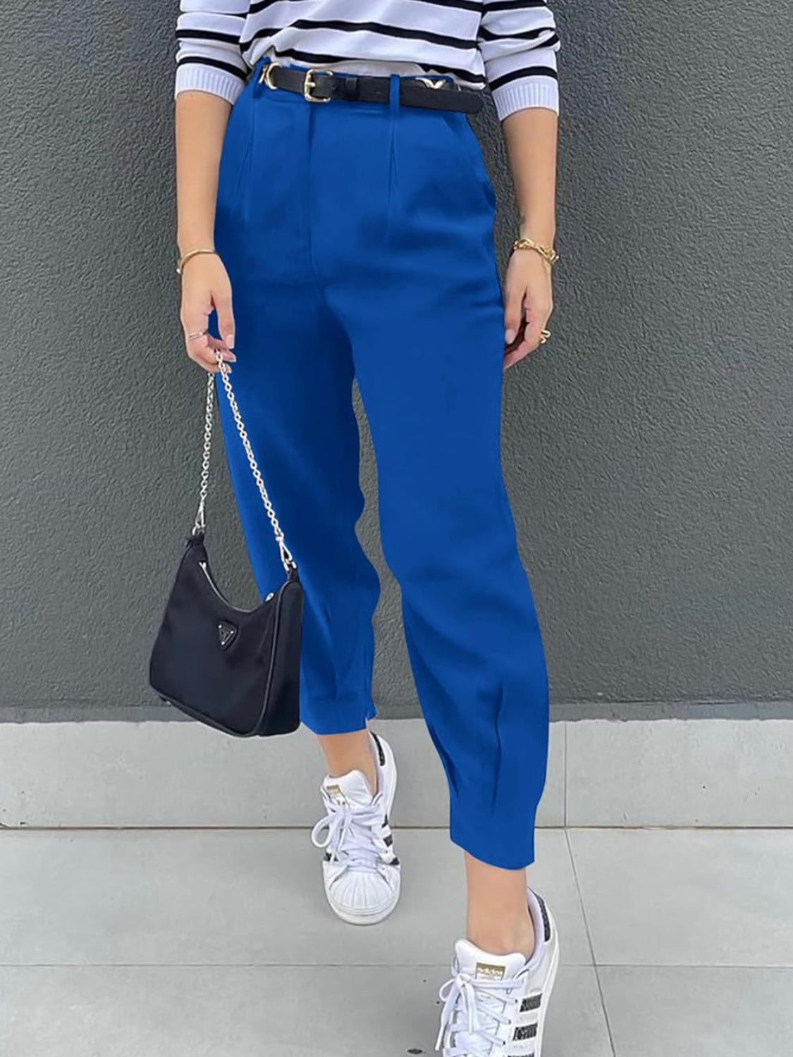 Pantalones cropped de talle alto