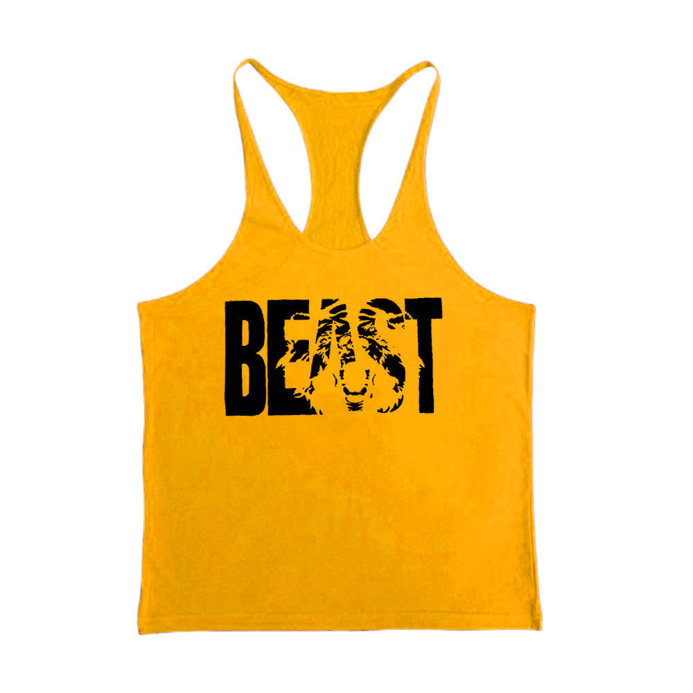 Men's Fitness Sports Printed Tank Top