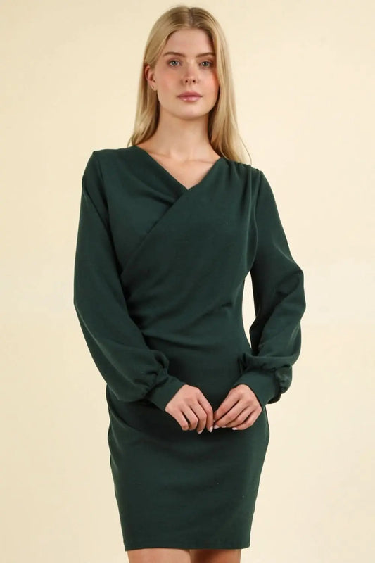 Vestidos Trendsi Vestido ajustado fruncido Minivestido de noche para mujer Silueta elegante