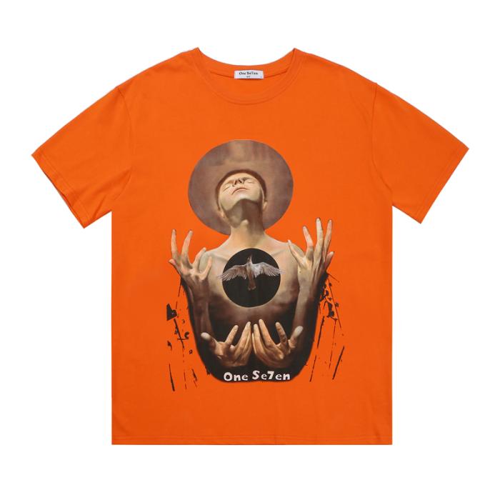 American Streetwear Dark Style T-Shirt with Print