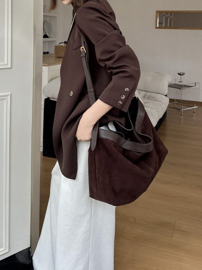 Matte Leather Simple Tote Bag Travel Bag