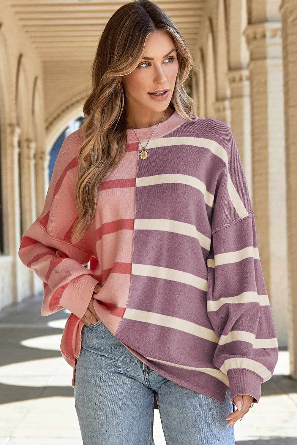 Accessories Trendsi Chic striped long sleeve top