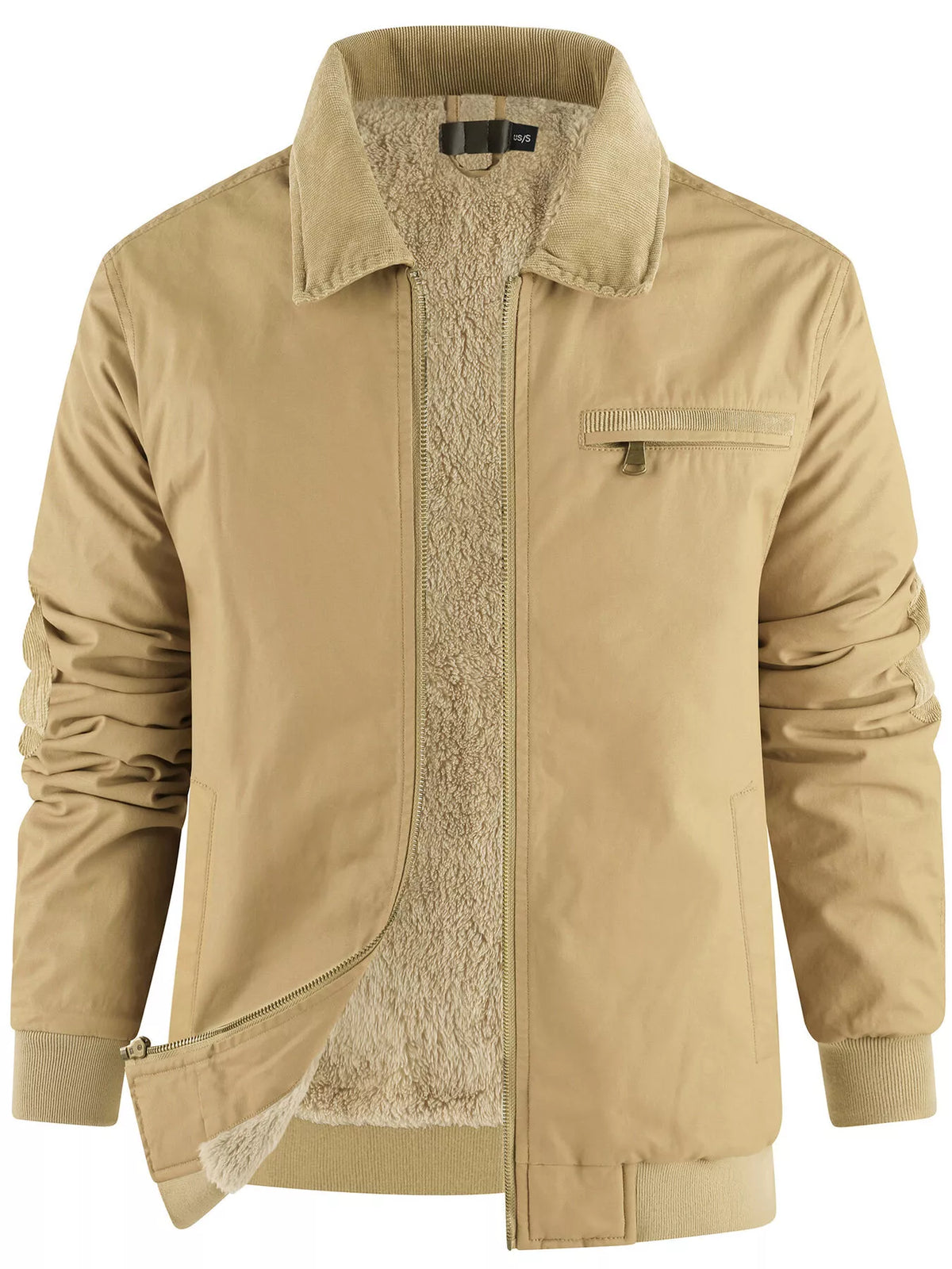 Men's Sherpa Lined Zip Up Jacket