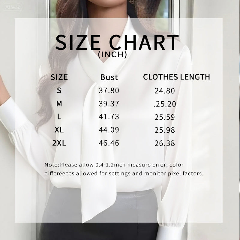 Blusa de mujer con detalle de lazo, camisa ligera informal de negocios