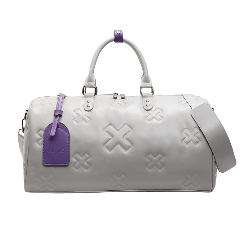 PU Embossed Travel Bag Women's Large Capacity