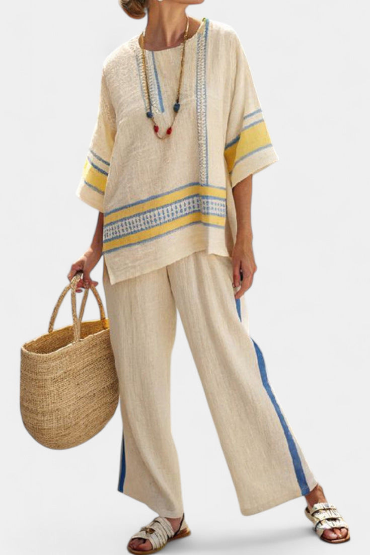Women’s Beach Vacation Two Piece Set – Loose Summer Outfit