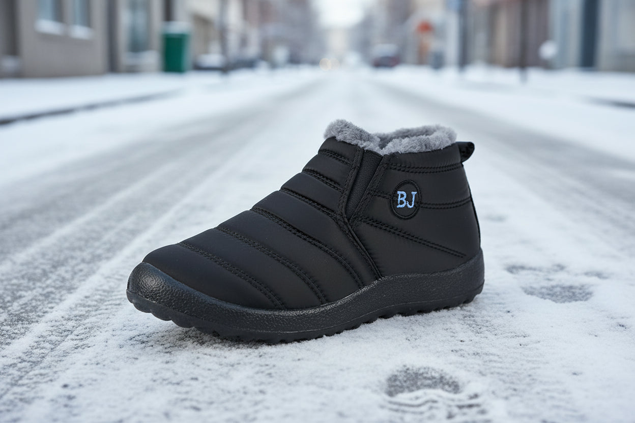 Botas de algodón cálidas y ligeras con acolchado para mujer – Botines de invierno antideslizantes para exteriores