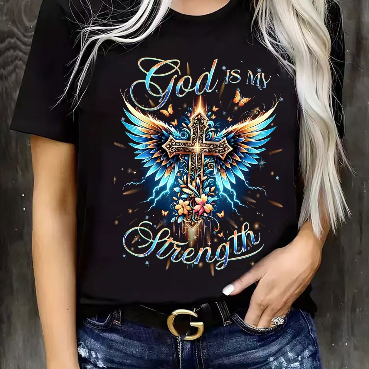 Camiseta de manga corta informal para mujer