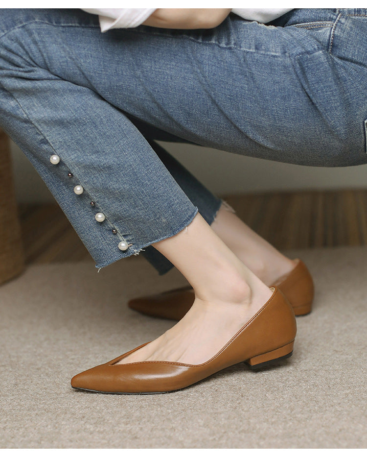 Women's French Pointed Flat Pumps