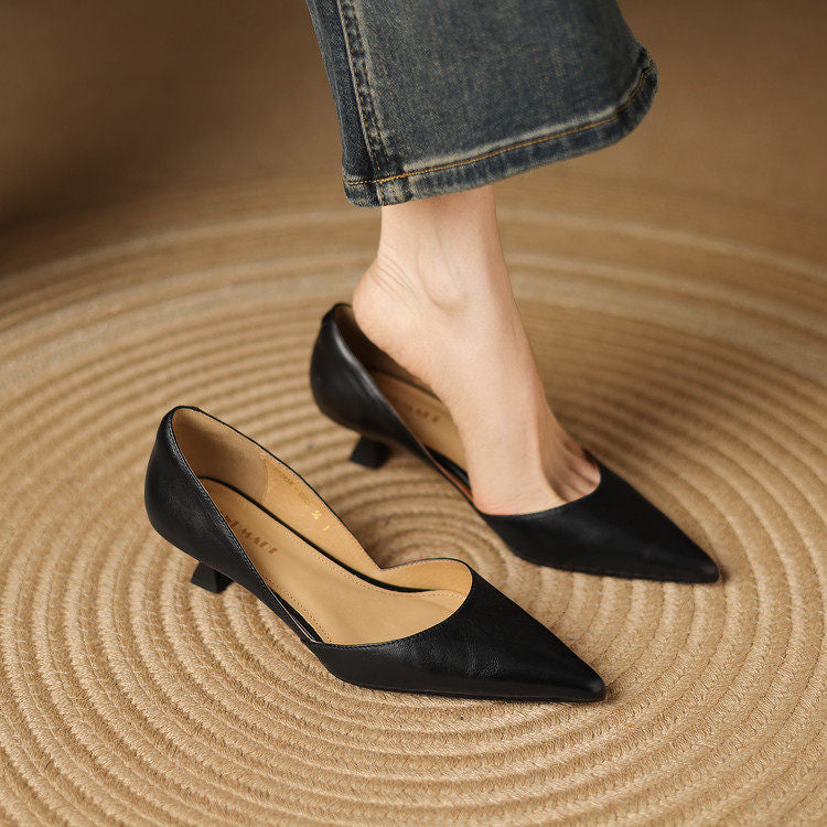 Women's Retro French-Style Pointed-Toe Platforms