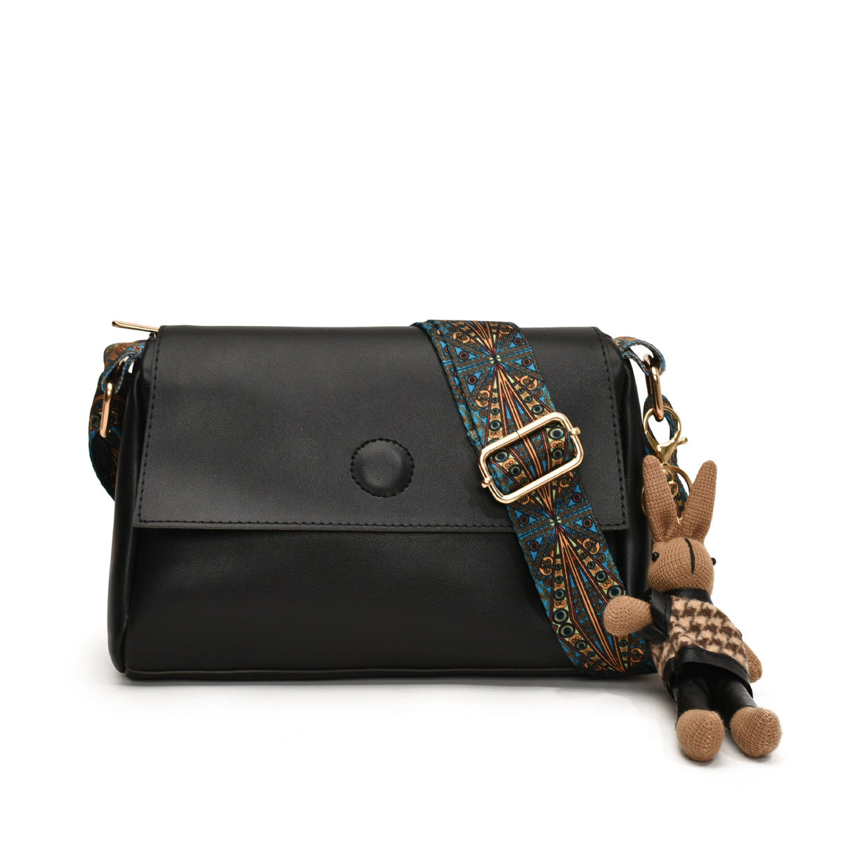 Versatile Small Square Bag With A Wide Shoulder Crossbody Bag