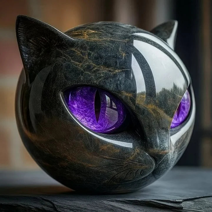 Cat Head Decorative Sculpture