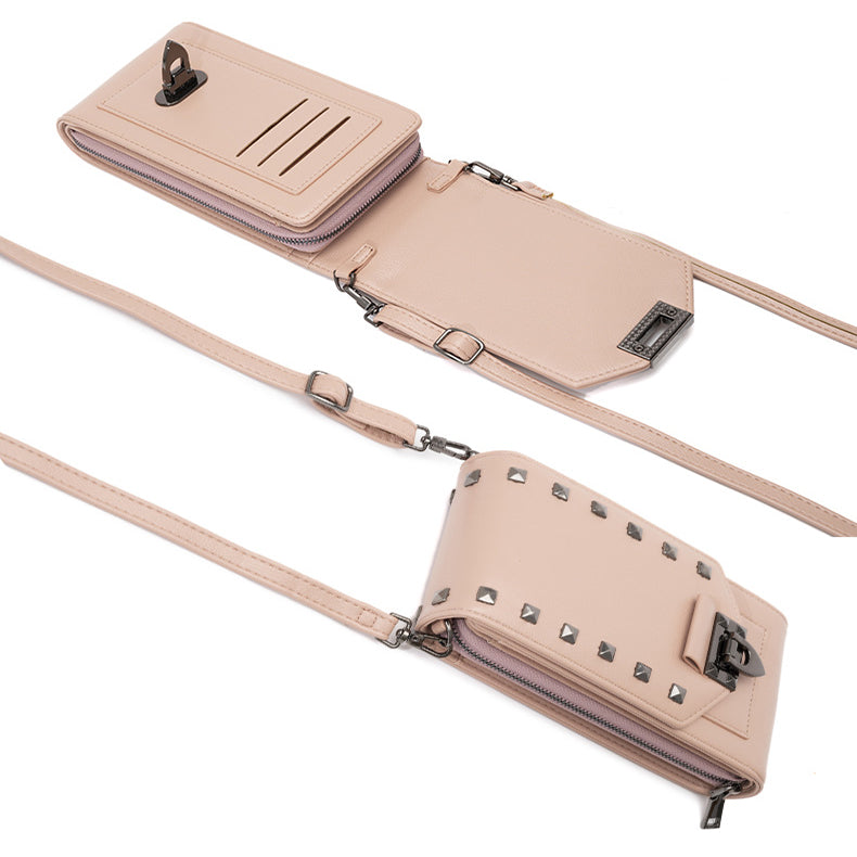 Women's Rivet Design Crossbody Bag