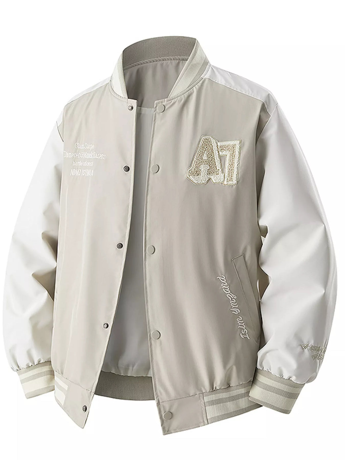 Men's Plus Size Snap Down Long Sleeve Jacket