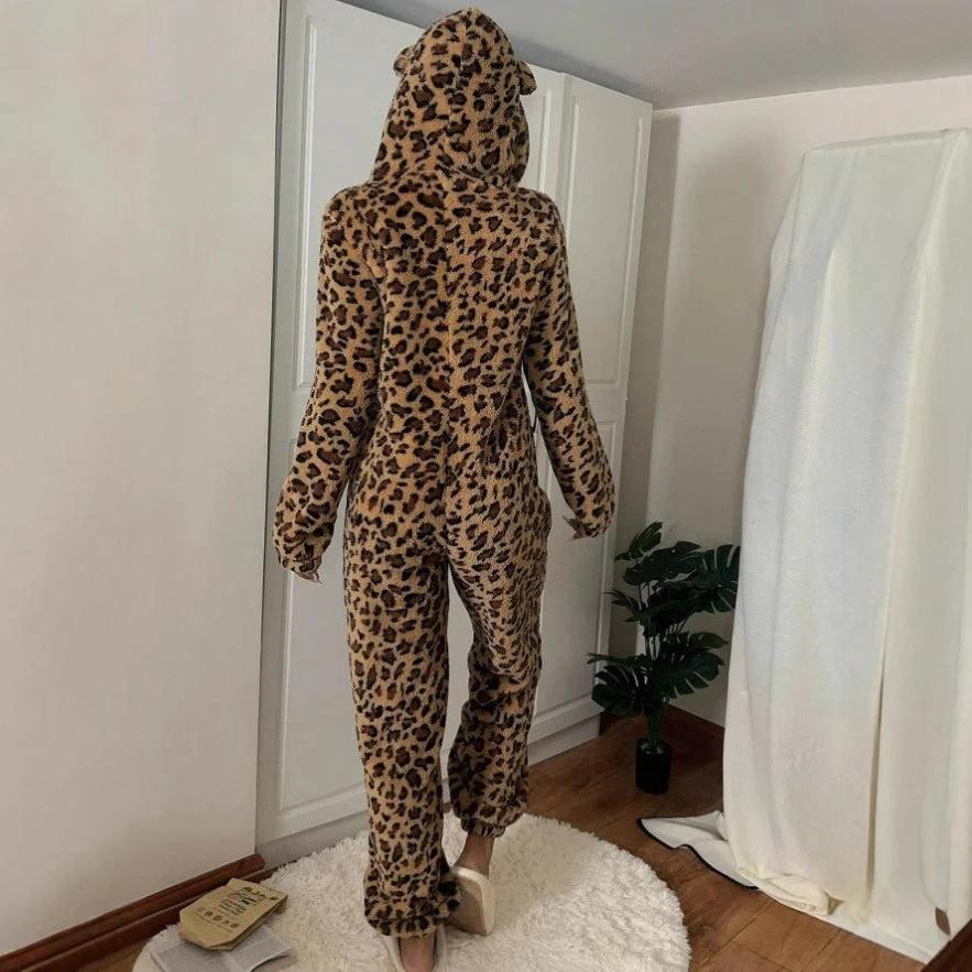Cap With Ears Comfortable Jumpsuit Zipper