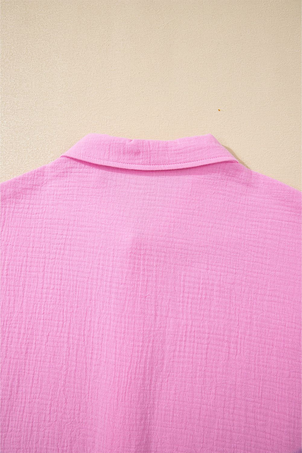 Camisa de manga corta con volantes y textura lavada a la piedra Bonbon