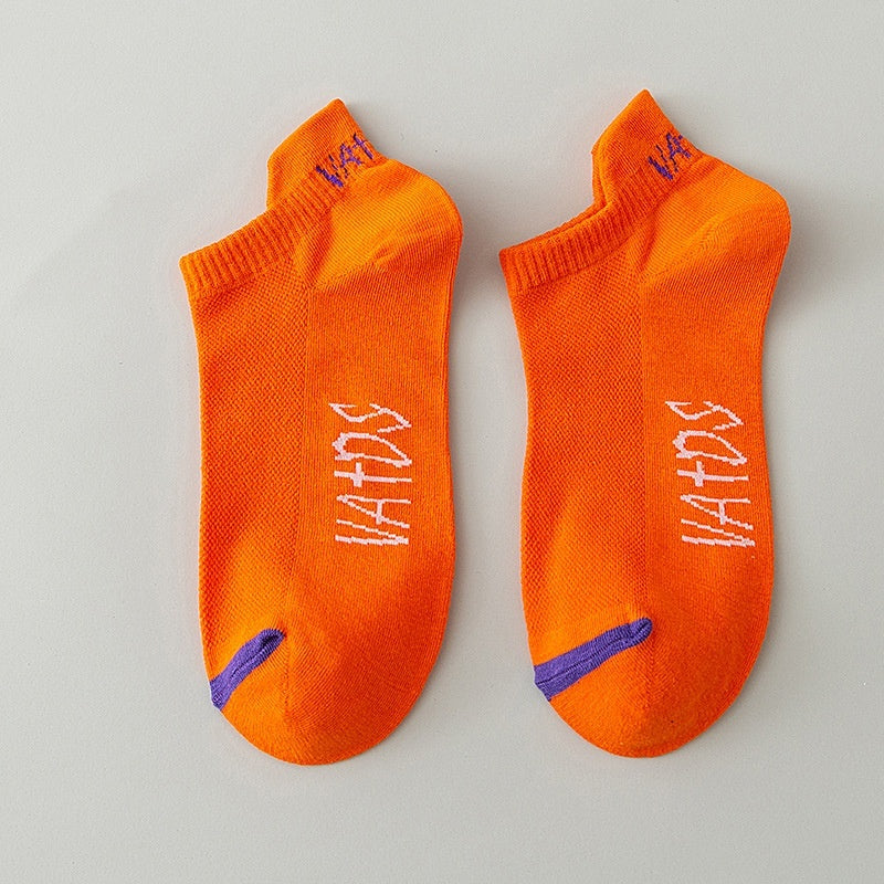 Season Thin Absorb Sweat Short Mesh Breathable Pure Cotton Man's Sports Socks