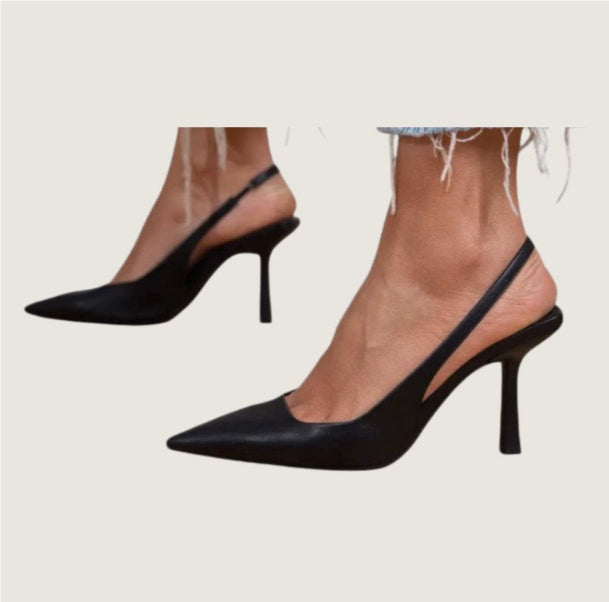 Women's Fashion Pointed Plus Size Slip-On Heels