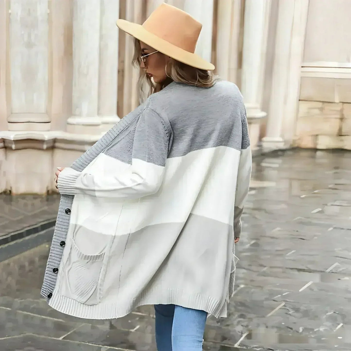 Women’s Cardigan Sweater Coat - Button Front Long Knit - Winter Chic