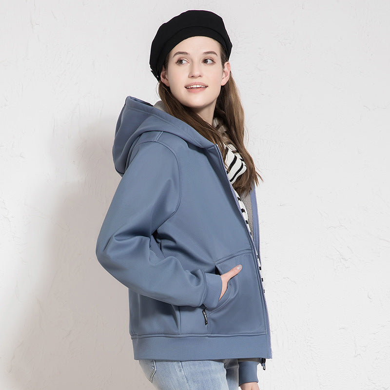 Chaqueta polar impermeable y cortavientos de mujer para exterior