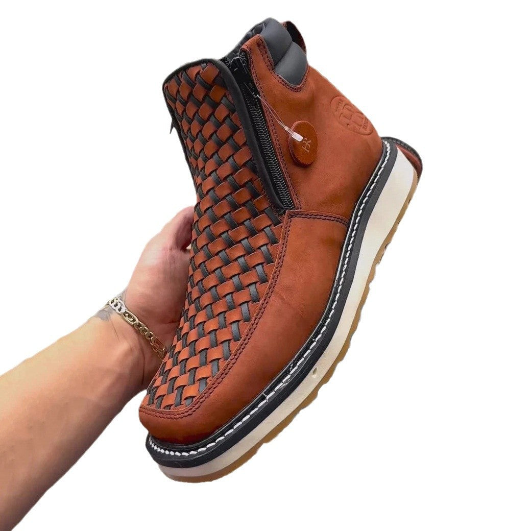 Retro Woven Western Cowboy Boots