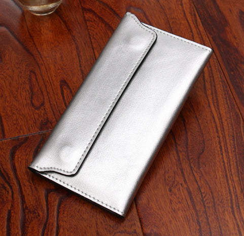 Genuine Leather Long Wallet