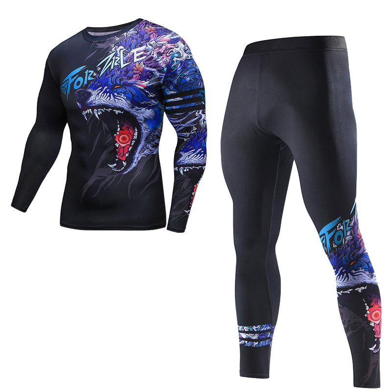Traje de fitness de secado rápido y absorbente de sudor para hombres