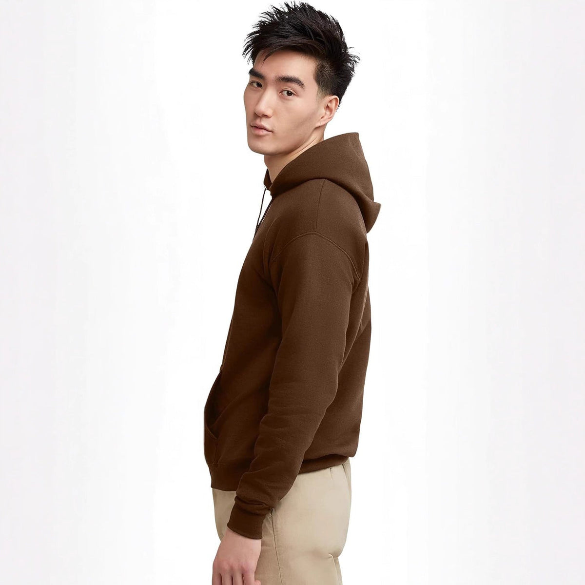 Hooded Sweatshirt With Drawstrings Western Style