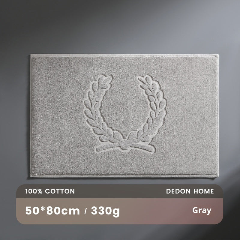 Water-absorbent Pure Cotton Non-slip Bathroom Floor Mat
