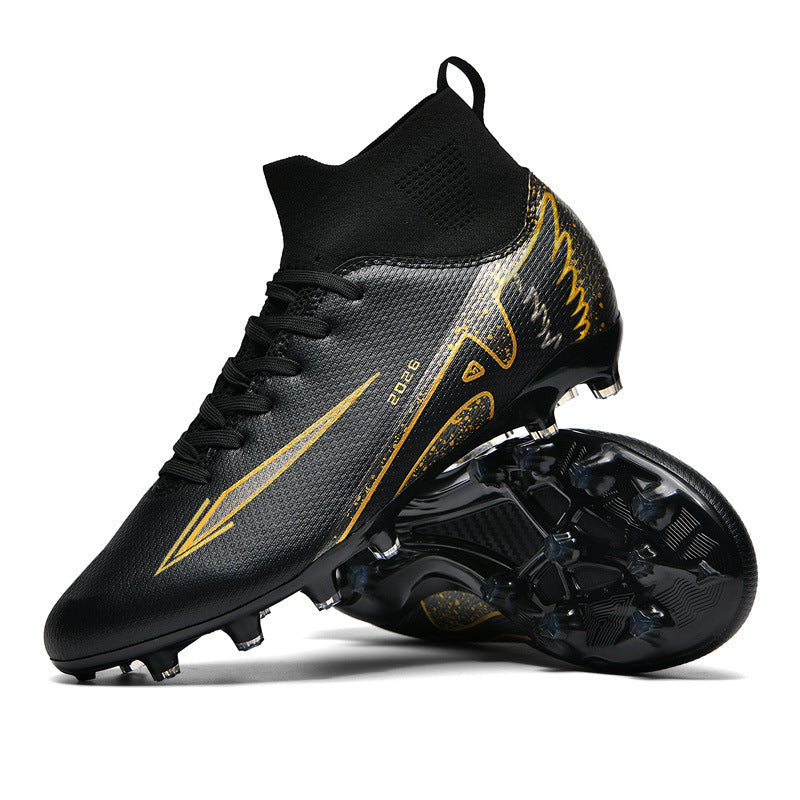 Spike 15 High-Top Football Boots AG Turf Cleats Long-Stud Training Shoes