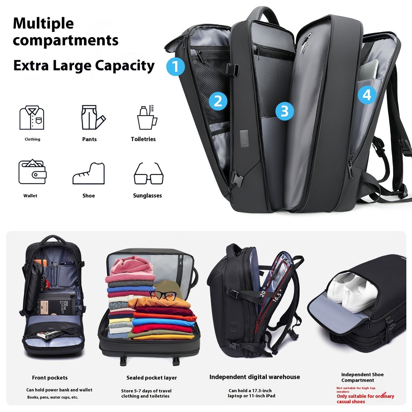 Multifunctional Vacuum Compression Backpack