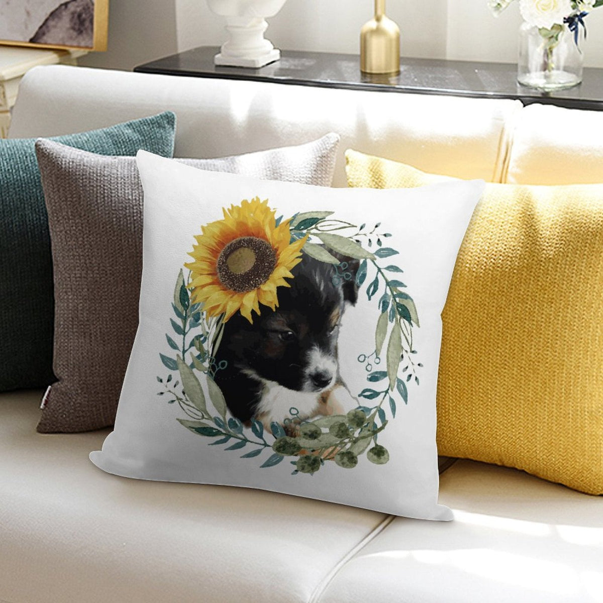 Cute Black Puppy 2-Piece Ultra-Soft Pillowcase Set - 18"×18"