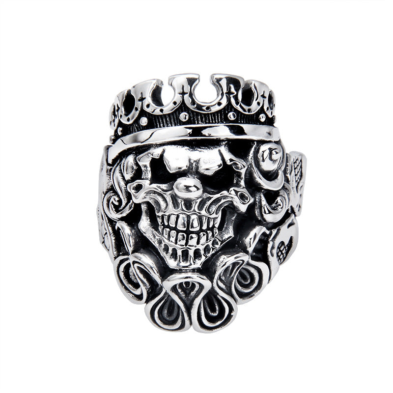 S925 Sterling Silver Men's Skull Ring