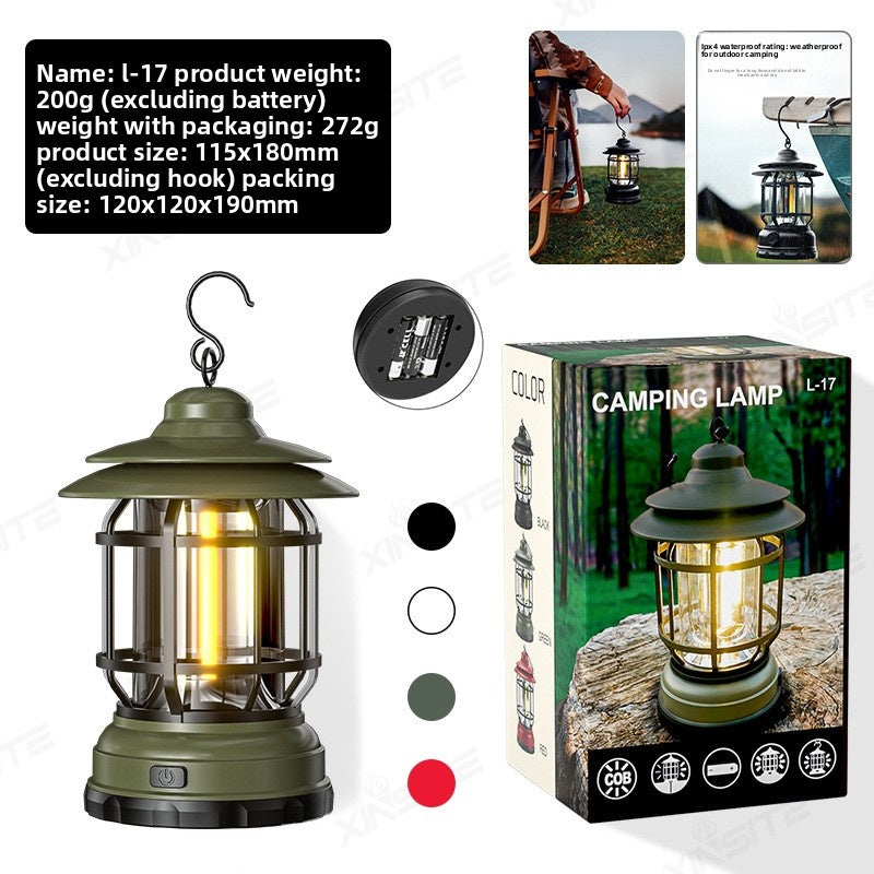 Camping Light, Ambient Light, Flame Camping Lamp, Tent Retro Hurricane Lamp