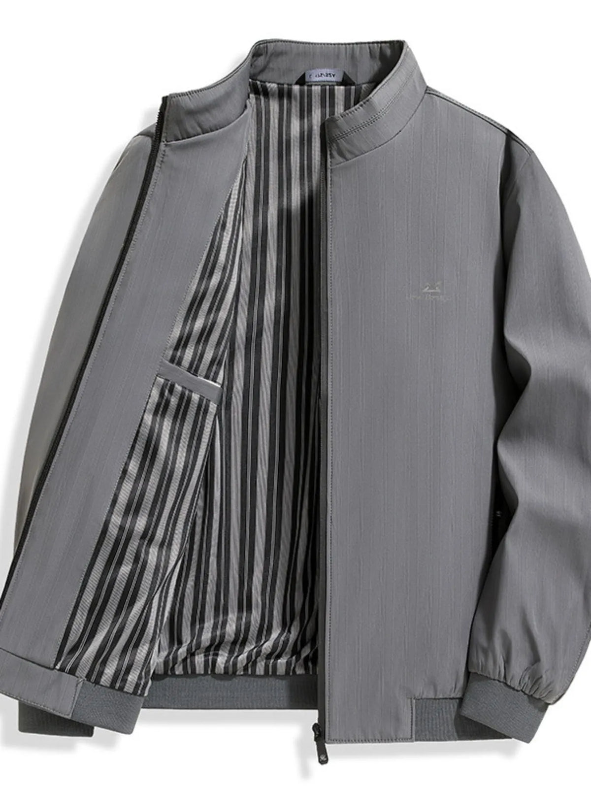 Men's Plus Size Zip Up Long Sleeve Jacket