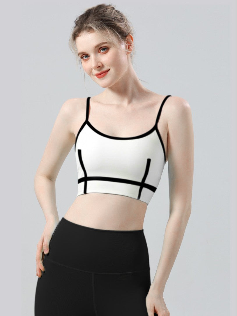 Fashionable Backless Vest Bare-feel Slimming Geometric Lingerie Yoga Wear