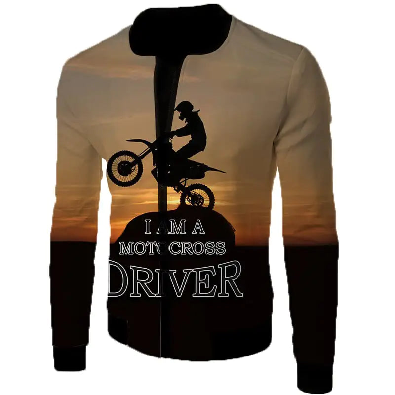 Men's 3D Digital Color Print Flight Jacket Suit