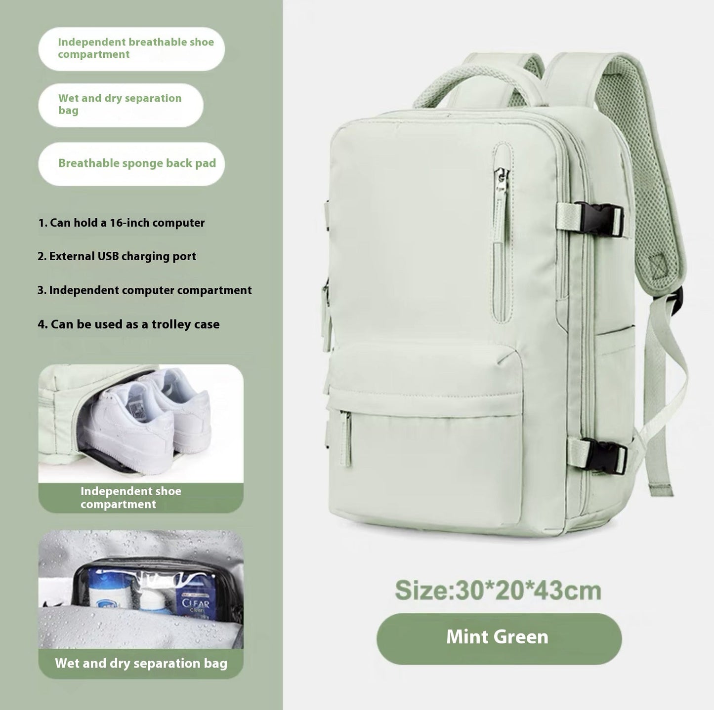 Large Capacity Travel Backpack