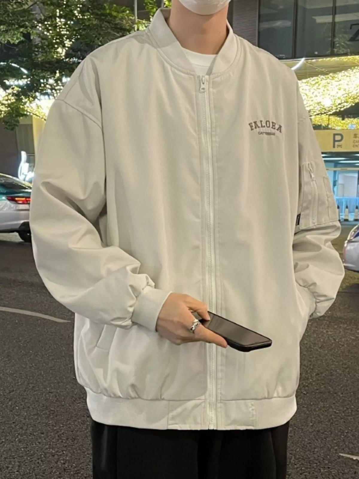Men's Plus Size Casual Lightweight Zip Up Jacket