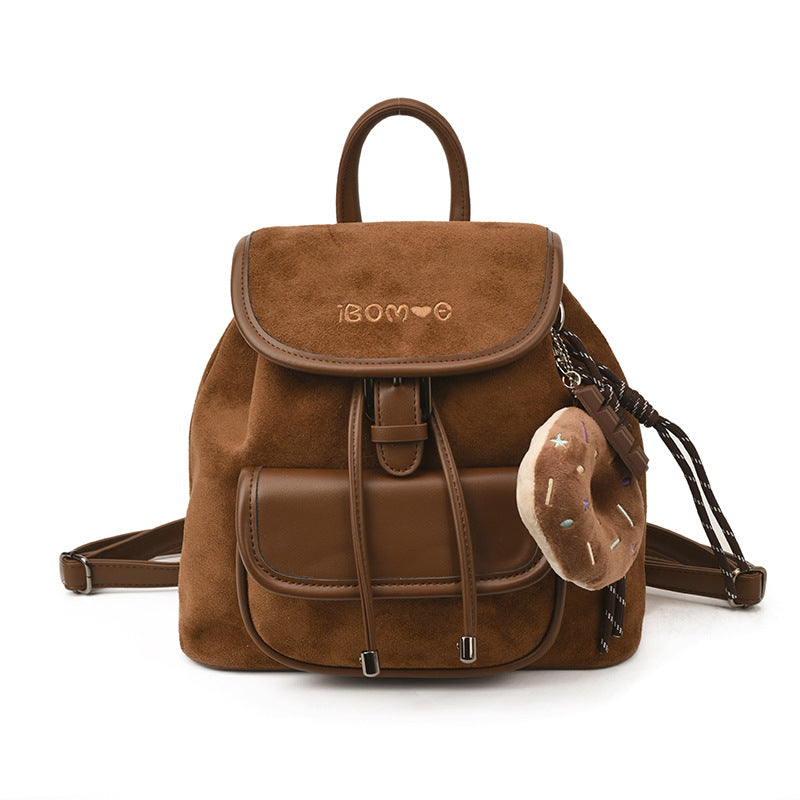 Preppy-style Commuter Backpack Fashionable And Vintage Travel Bag