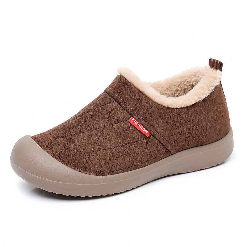 Women's Fleece-lined Thickened Warm Snow Boots With A Soft Sole