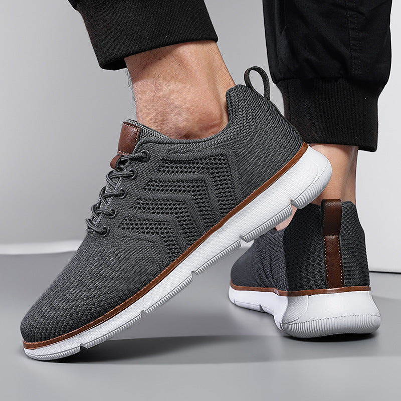 Men's Casual Lace-Up Mesh Walking Sneakers